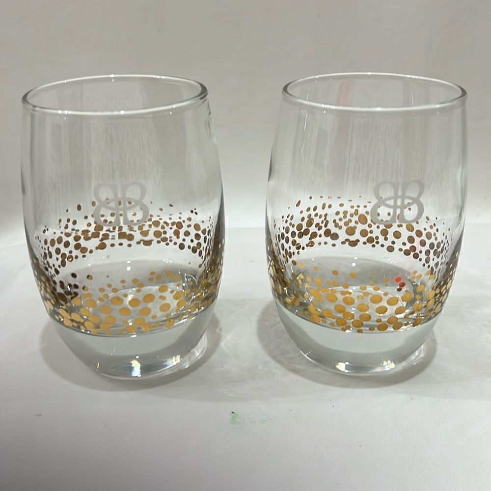 Baileys Irish Cream Liqueur Set Two Limited Edition Festive Glasses Heavy Tumble